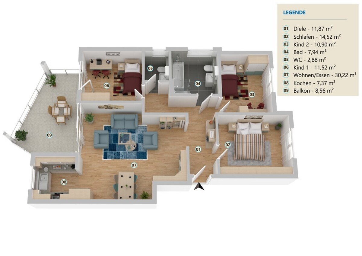 4 Zimmerwohnung