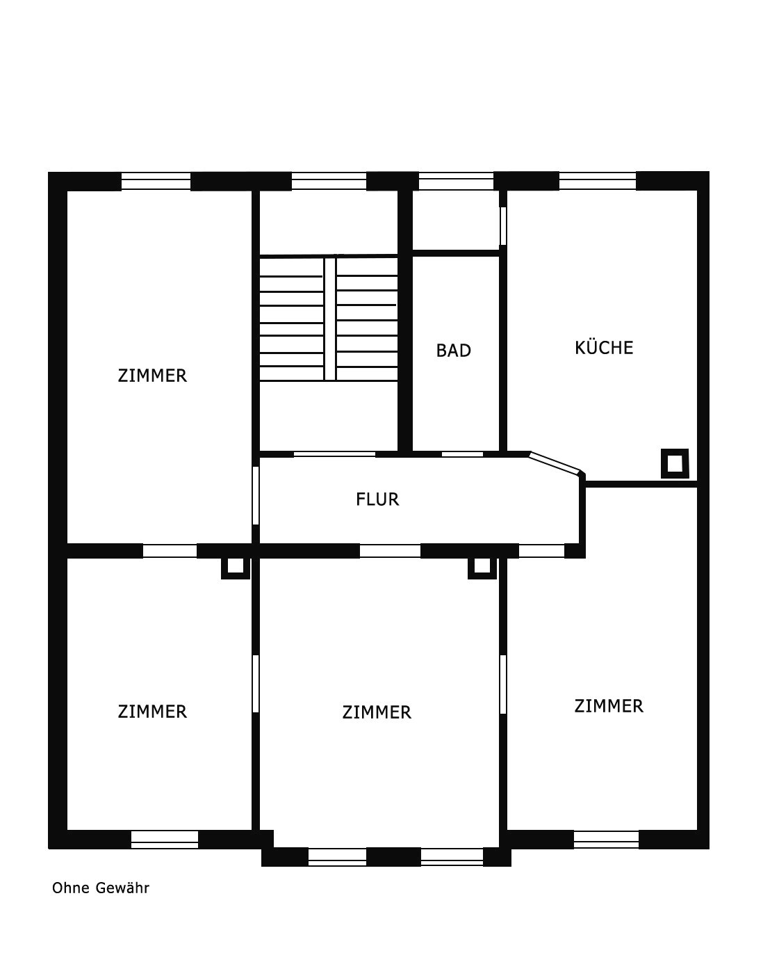 Vorderhaus 1., 2. u. 3. Obergeschoss