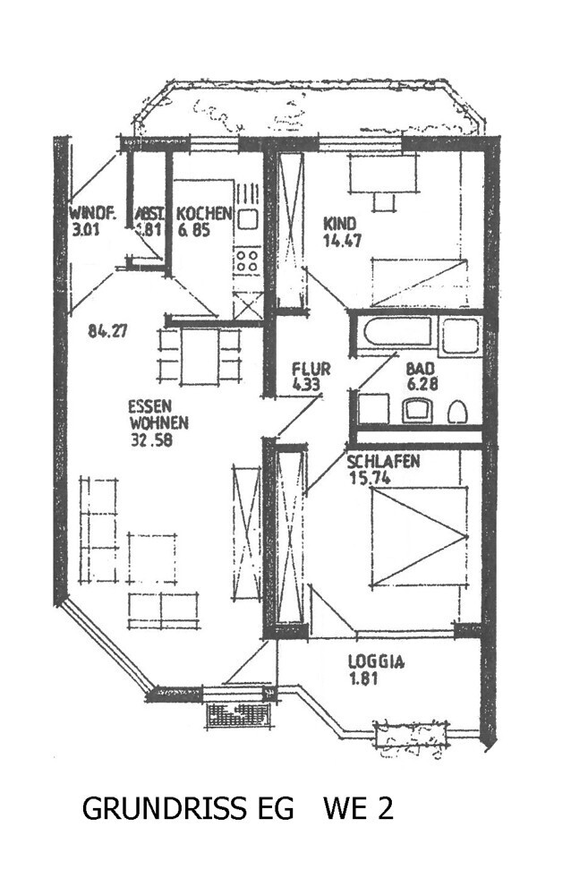 Grundriss EG - WE 2